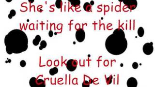 Cruella De Vil with Lyrics [upl. by Hinze]