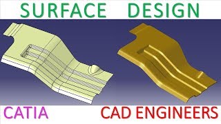 41 Surface design in Catia V5 [upl. by Ecnerewal]