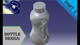 Bottle design part1  CATIA v5  Surface modelling [upl. by Brandenburg]