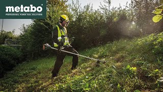 The 18 volt Cordless Brush Cutter from Metabo [upl. by Rabbaj485]