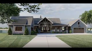 CRAFTSMAN HOUSE PLAN 96300465 WITH INTERIOR [upl. by Huxham]