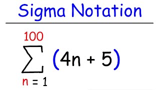 Sigma Notation and Summation Notation [upl. by Keemahs]