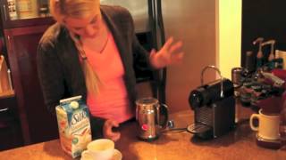 Nespresso Aeroccino Plus Frother Review Frothing Almond Milk [upl. by Dosh542]