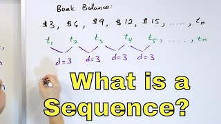 01  Intro to Sequences Arithmetic Sequence amp Geometric Sequence  Part 1 [upl. by Rothwell500]