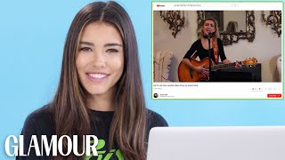 Madison Beer Watches Fan Covers On YouTube  You Sang My Song  Glamour [upl. by Lledniuq]